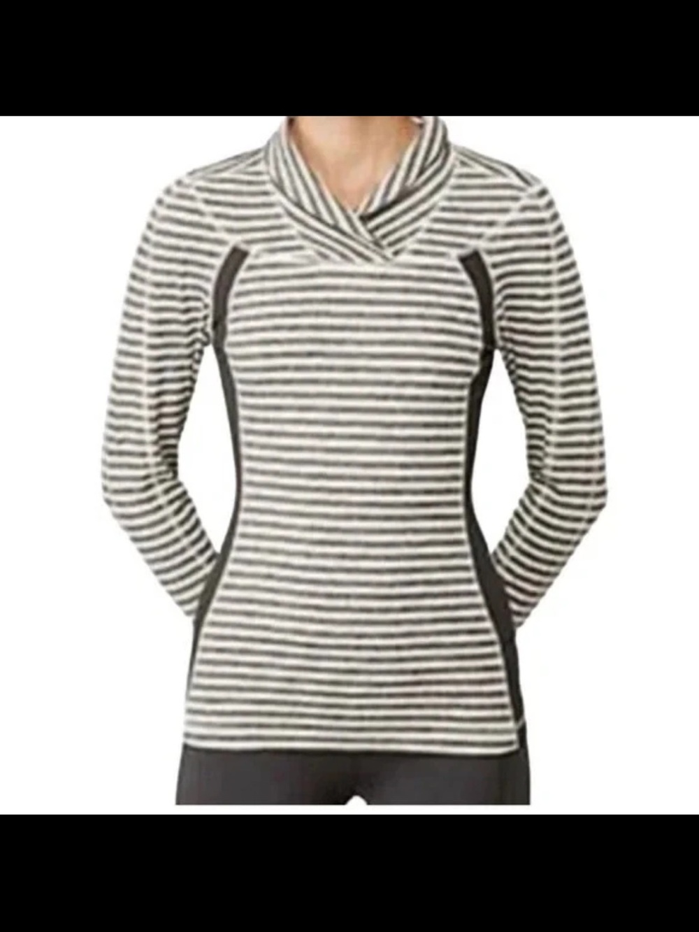 Lululemon Women's Run Trail Tech Stripes Long Sleeve Pullover Top Size 6 Gym